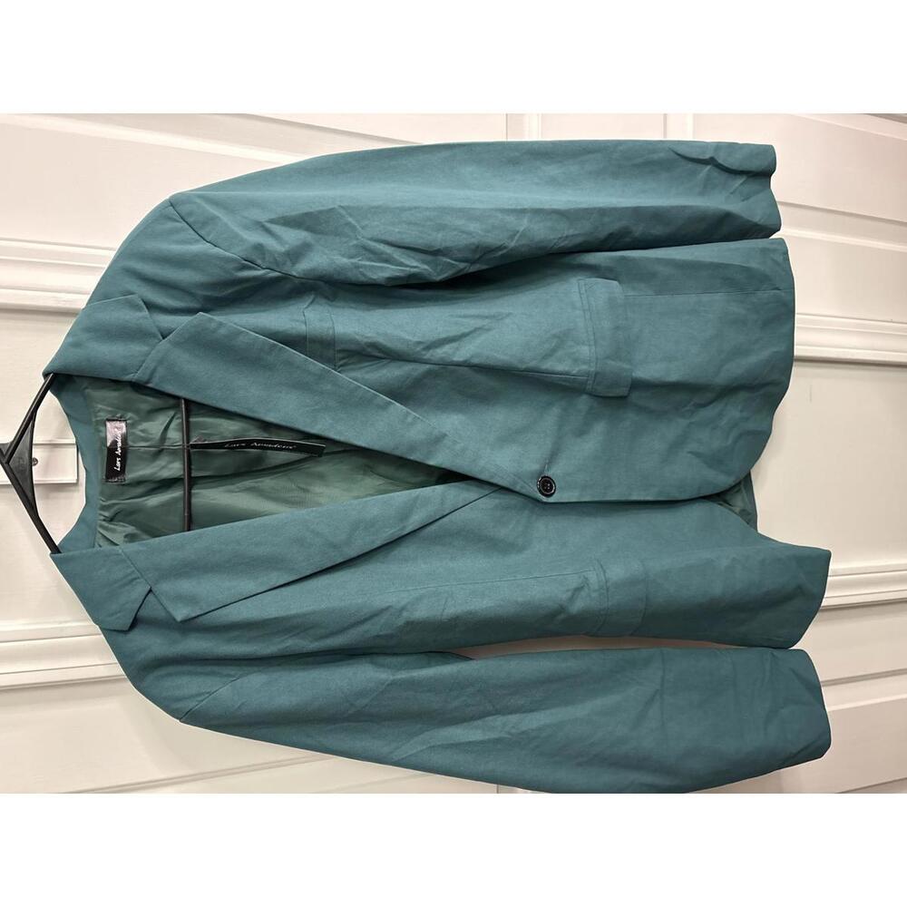 Lars Amadeus Men's green Blazer Jacket Large